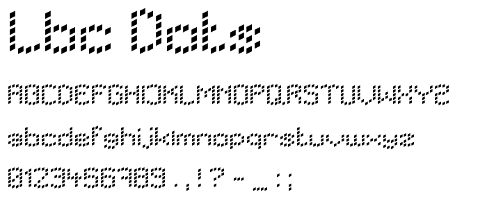 LBC Dots font